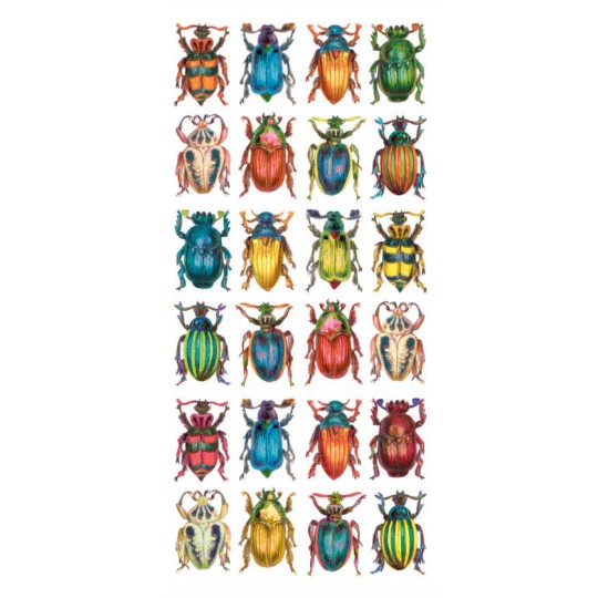 1 Sheet of Stickers Mixed Colorful Beetles